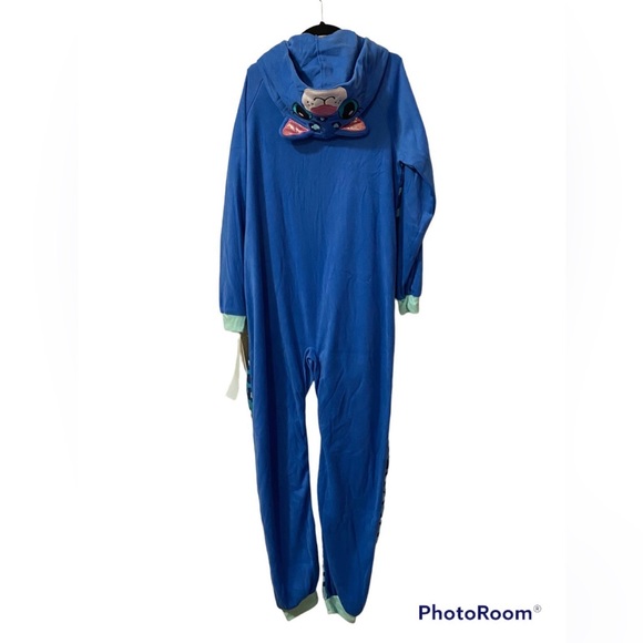 Cat & Jack Leopard Hooded Ears Girls Pajama Onesie Blue Burst Sz Large - Picture 3 of 6